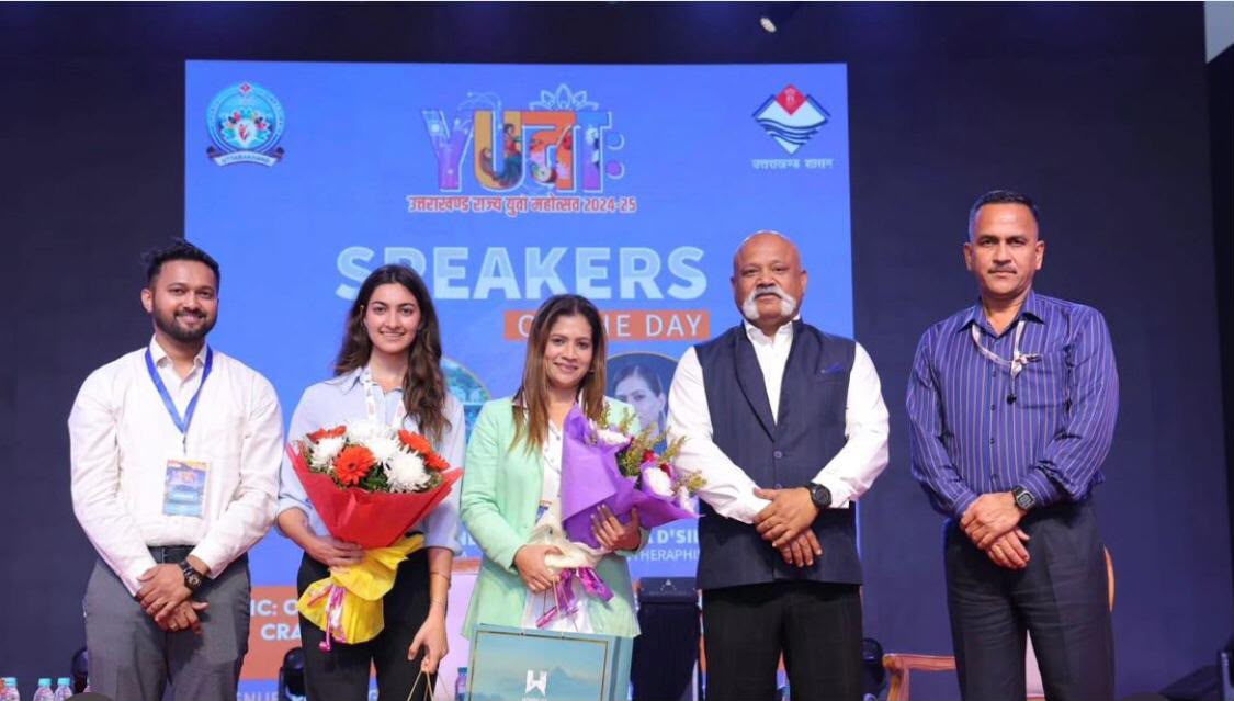 Dr. Verna D'Silva felicitated at Uttarakhand Youth Festival